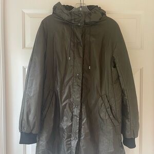 Olive Green Hooded Women's Zara Jacket. Size small